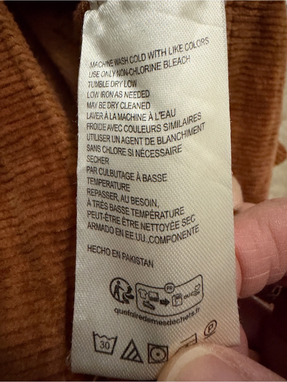 Anthro Pilcro Scotty Cuffed Corduroy High Rise Straight Jean Rust Brown Sz 28 - Picture 6 of 7